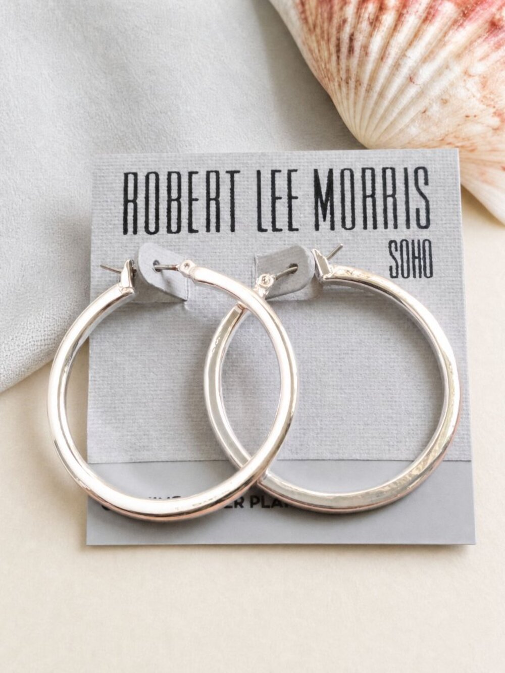 Robert Lee Morris Silver Hoop Earrings